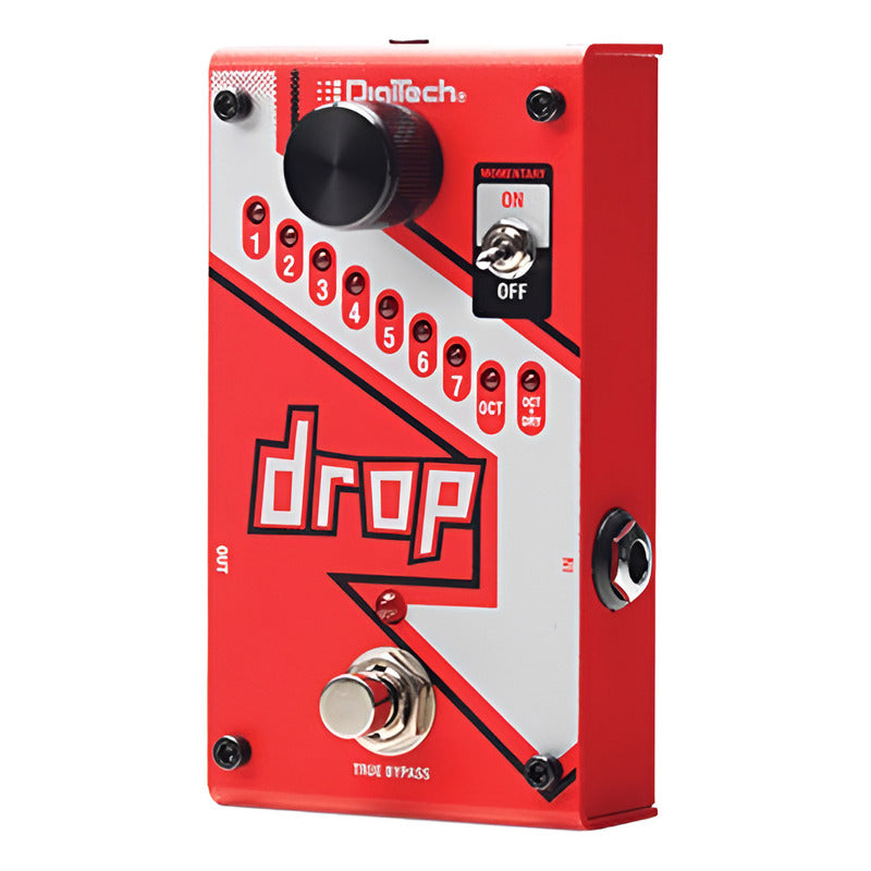 Digitech Drop Polyphonic Drop Tune Pitch-shift Pedal Rojo
