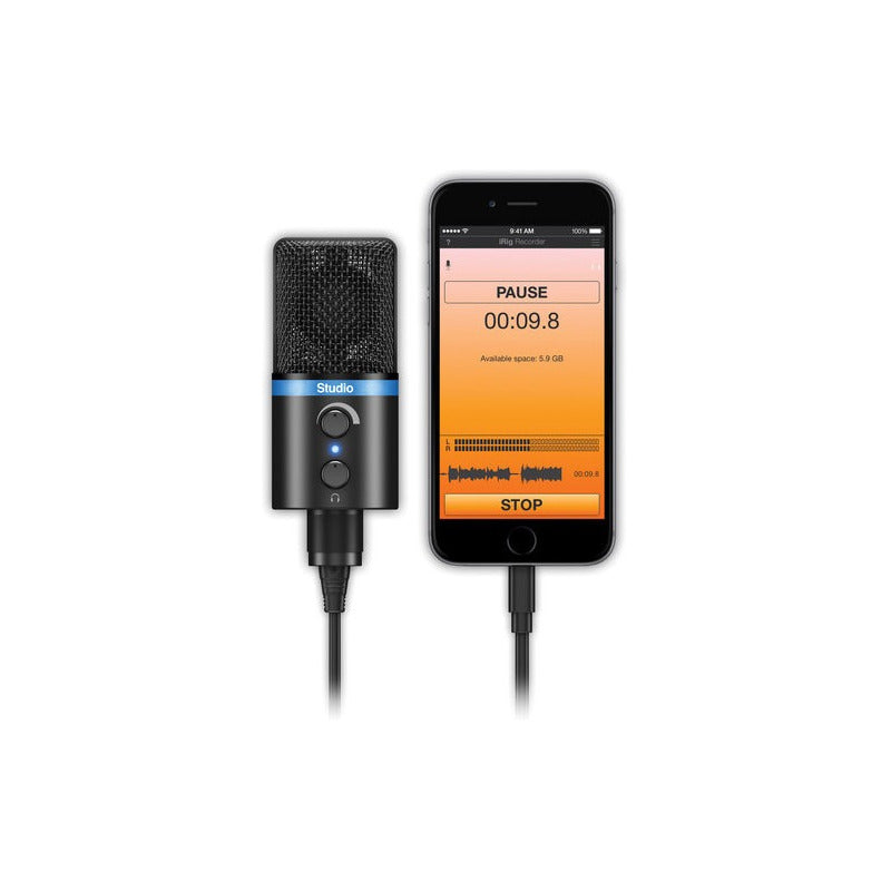 Ik Multimedia Irig Mic Studio Micrófono De Condensador Usb Negro
