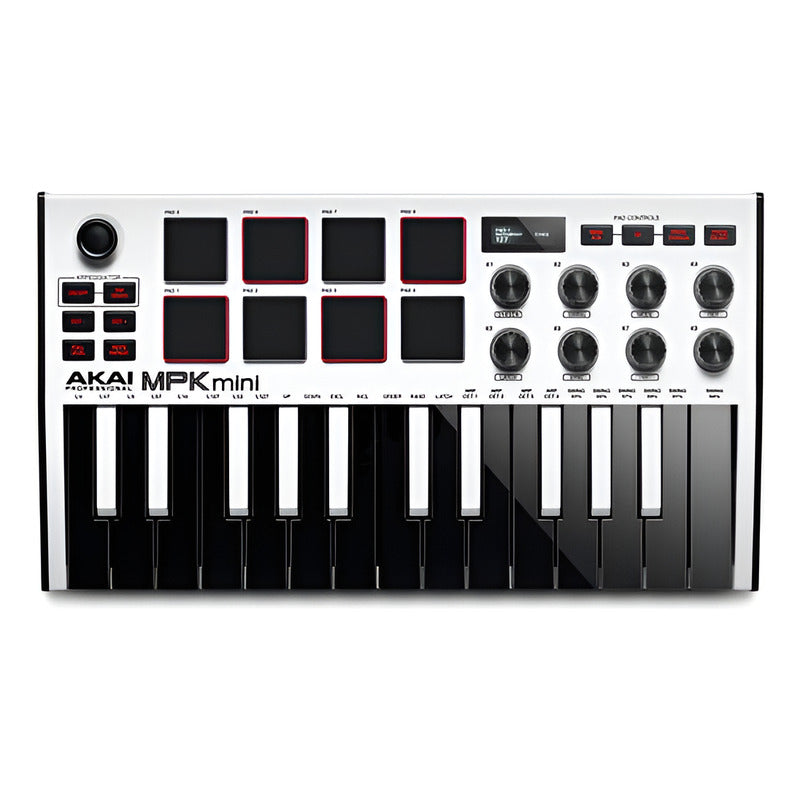 Akai Mpk Mini Mk3 Controlador Midi 25 Teclas Blanco Blanco