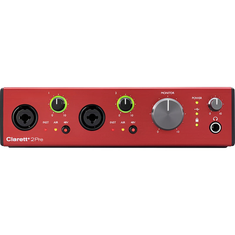 Focusrite Clarett+ 2pre Interface De Audio/midi Usb Type-c Rojo