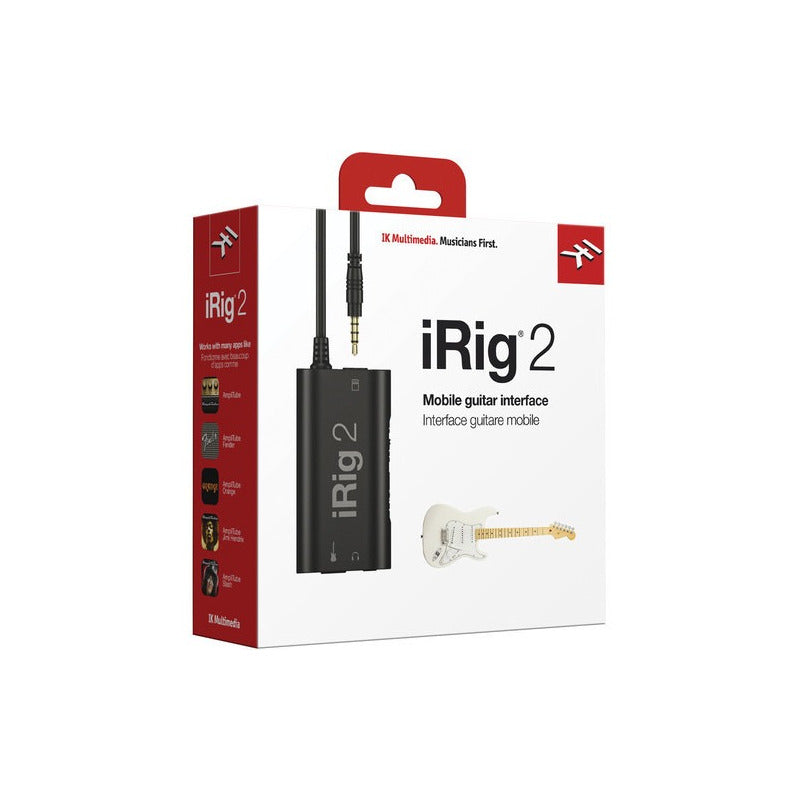 Ik Multimedia Irig 2 Interfaz Audio De Guitarra Ios Mac Negro
