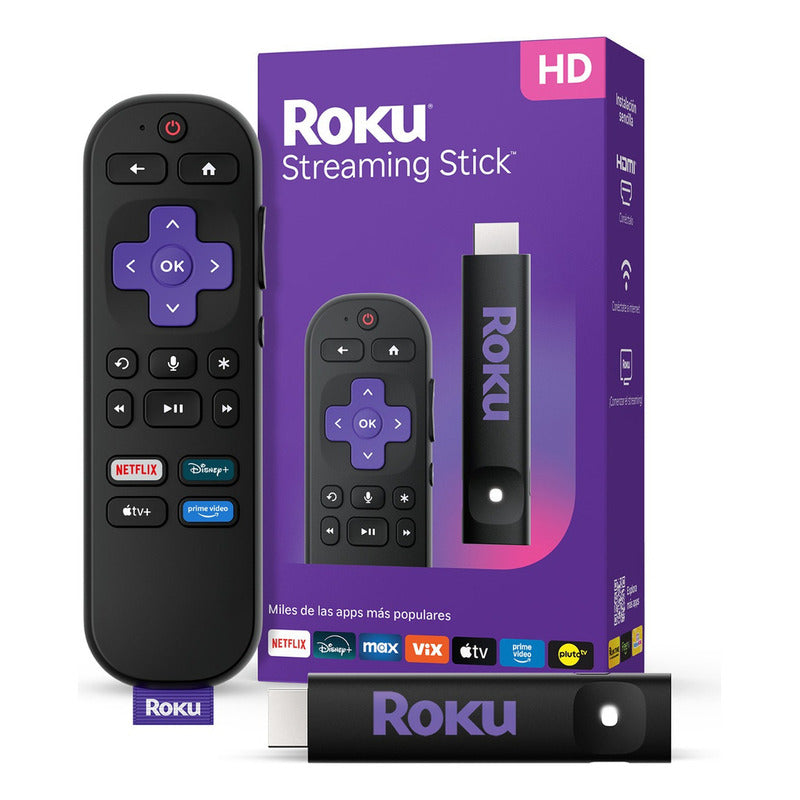 Roku Streaming Stick Hd Con Control De Voz Negro De Voz