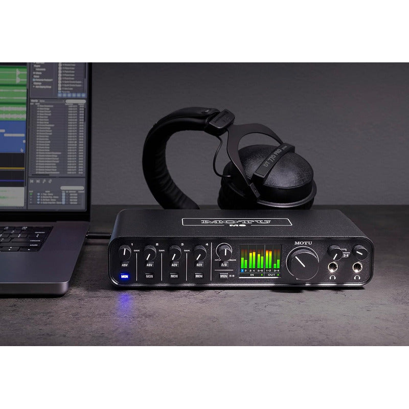 Motu M6 Interfaz De Audio Midi Usb-c 6x4 192 Khz 24 Bit Negro