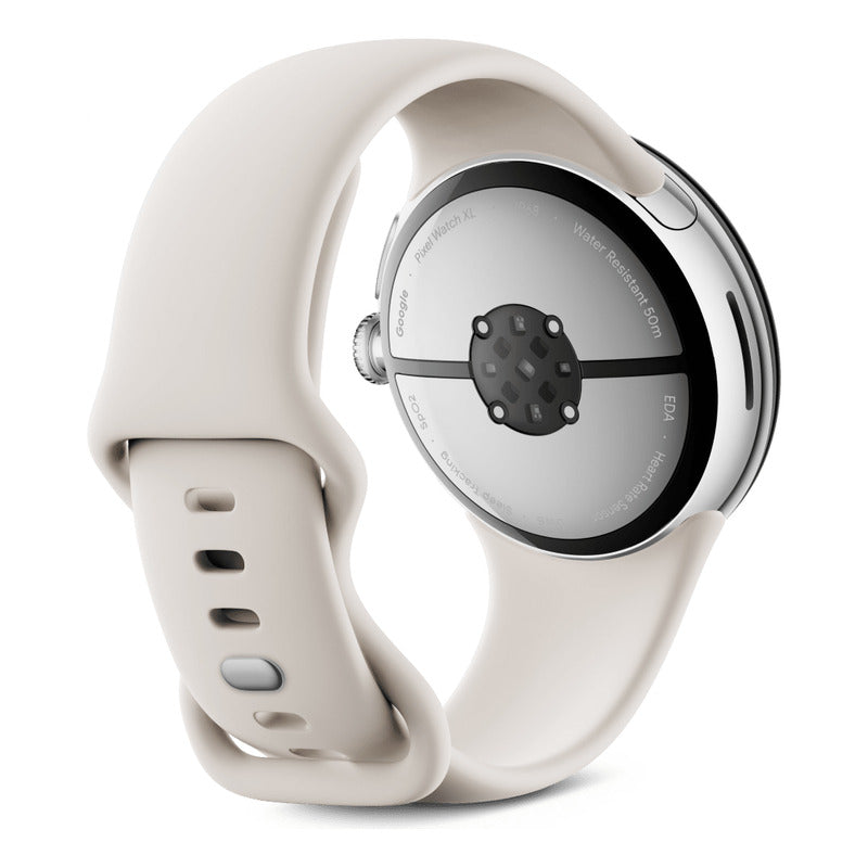 Google Pixel Watch 3 45mm Smartwatch Reloj Inteligente Polished Silver Silicona Porcelain Polished Silver