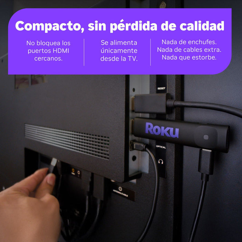 Roku Streaming Stick Hd Con Control De Voz Negro De Voz