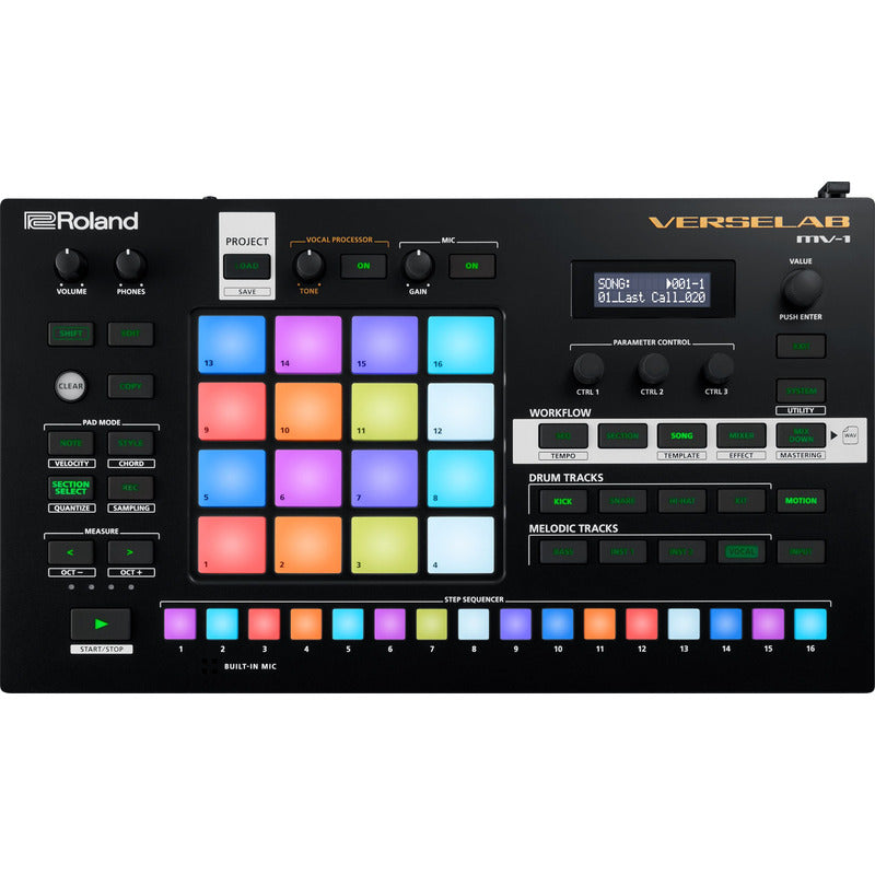 Roland Verselab Mv1 Controlador Para Produccion Musical Negro