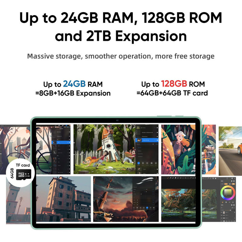 Hnvhnv 10  Tablet Android 24 Gb Ram 128 Gb K10 Negro