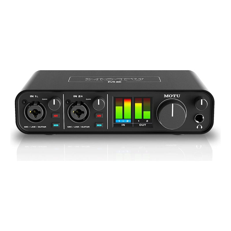 Motu M2 Interfaz De Audio Usb-c 2x2 192 Khz 24 Bit Negro