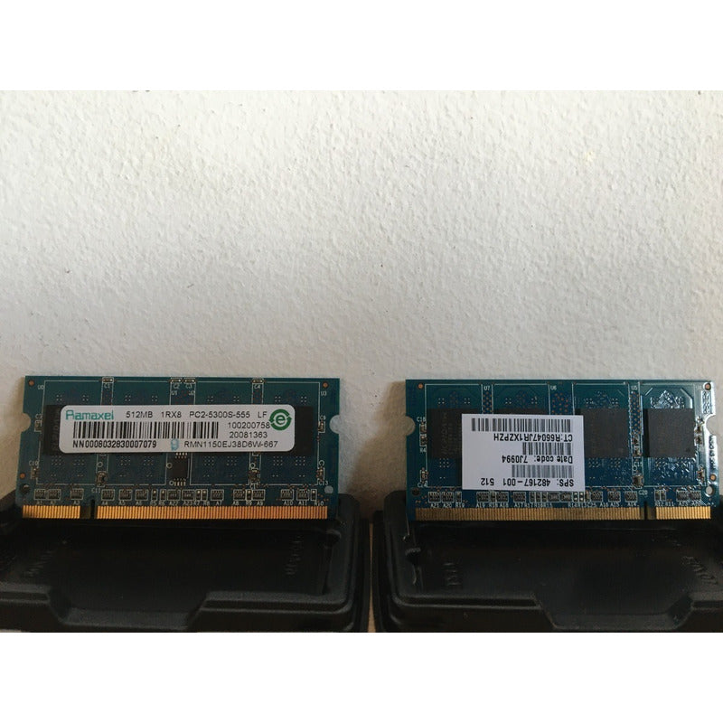Memoria Ram Ramaxel Ddr2 1gb 2x512mb Sodimm Para Portatil
