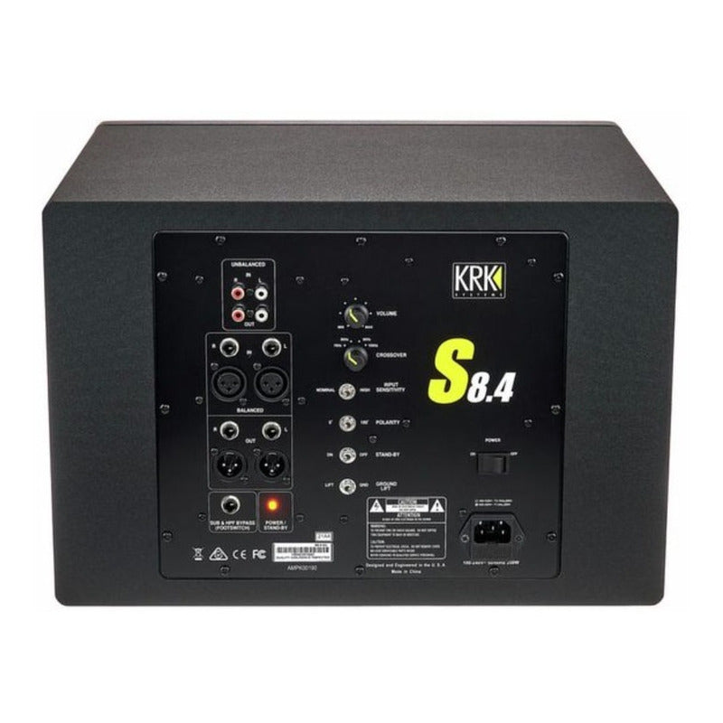 Krk S8g4 Subwoofer Activo Estudio 8 Pulgadas Negro