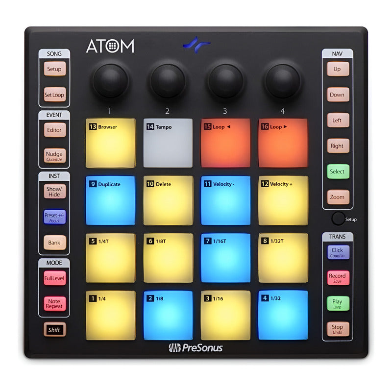 Presonus Atom Controlador De Pads Para Live Y Produccion Negro
