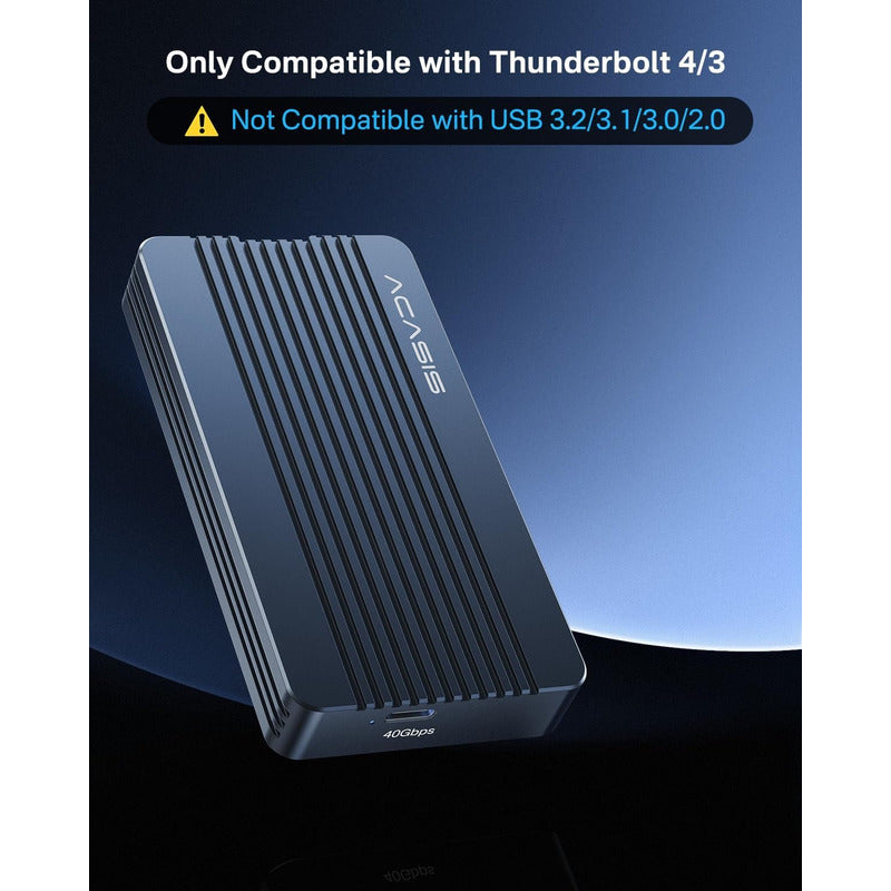 Acasis Tbu405 Air Carcasa Ssd M.2 Nvme De 40 Gbps Azul Marino
