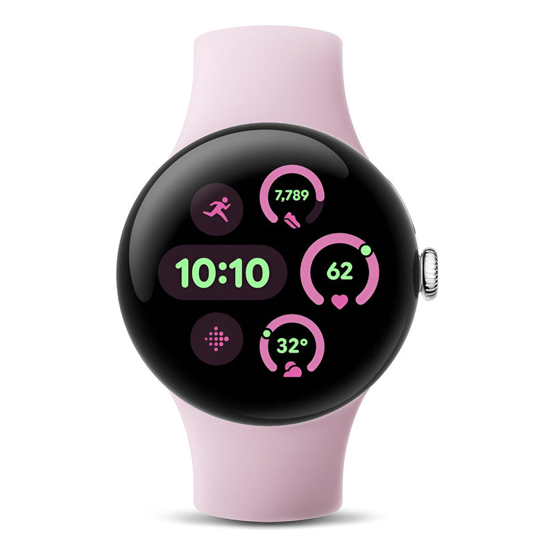 Google Pixel Watch 3 41mm Smartwatch Reloj Inteligente Polished Silver Silicona Rose Quartz Polished Silver