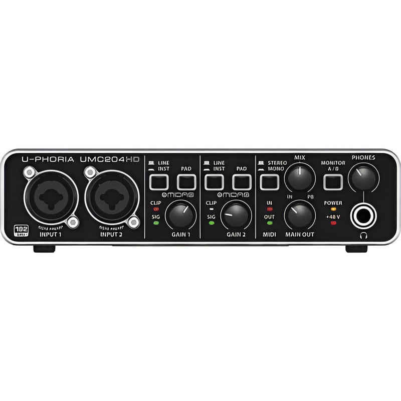 Behringer U-phoria Umc 204 Hd Interfaz Midas Midi 192 Khz Negro
