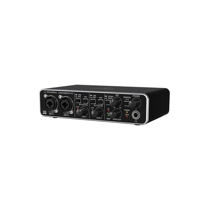 Behringer U-phoria Umc 204 Hd Interfaz Midas Midi 192 Khz Negro