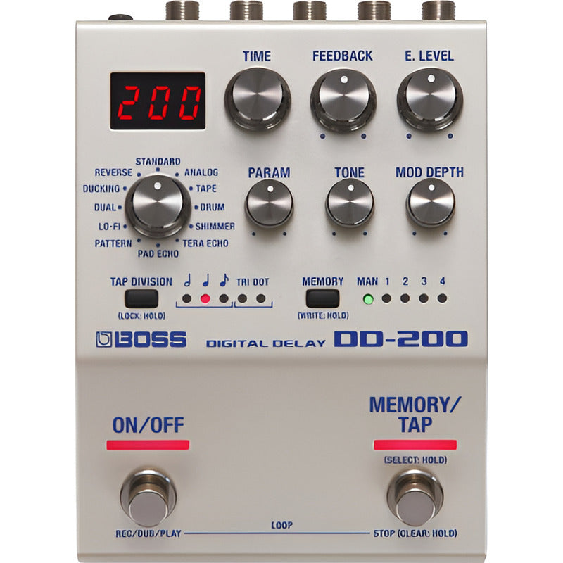 Boss Dd-200 Pedal De Efectos Digital Delay Plateado