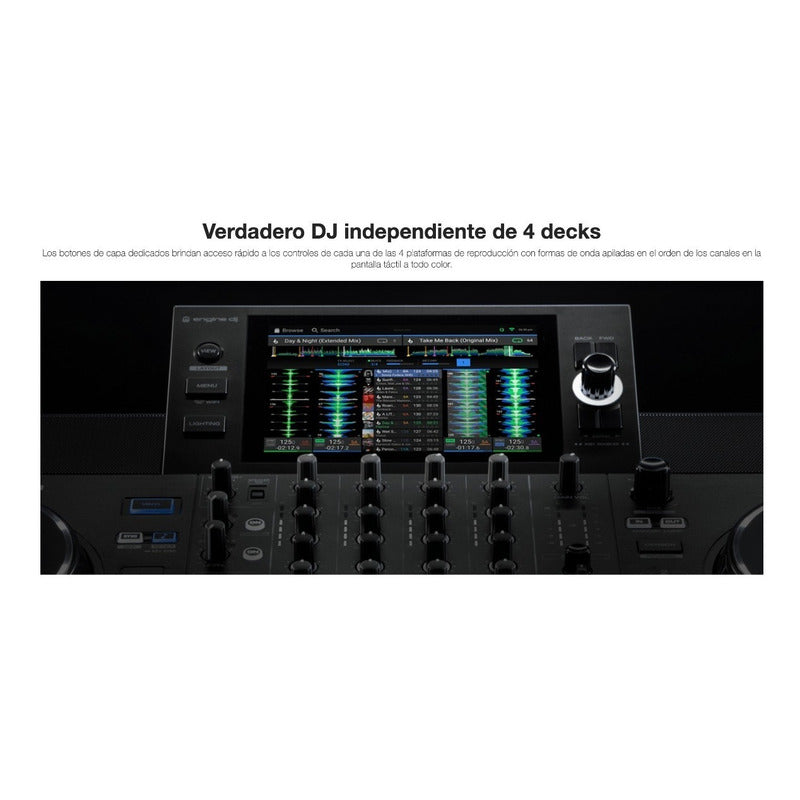 Denon Dj Sc Live 4 Controlador Dj Todo En 1 Sin Laptop Negro