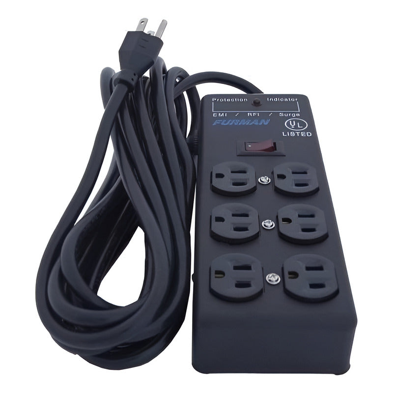 Multitoma Furman Ss-6b - Regleta 4,5 Metros Negro