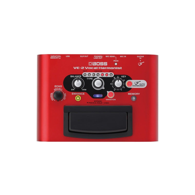 Boss Ve-2 Vocal Harmonist Pedal Multi Efectos Guitarra Rojo