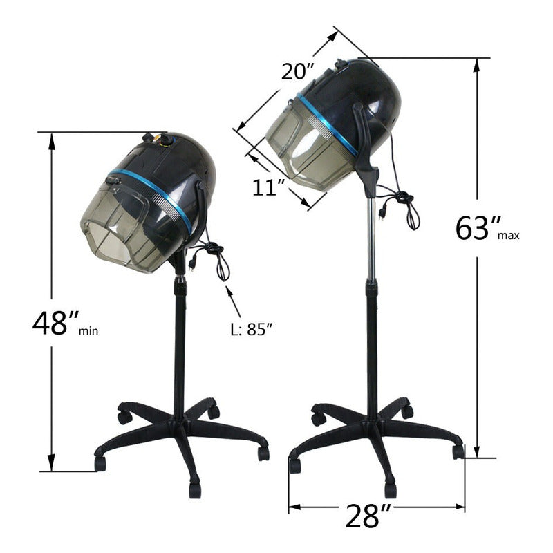 Secador De Pelo Profesional Multifuncional Portable Negro 110/220v