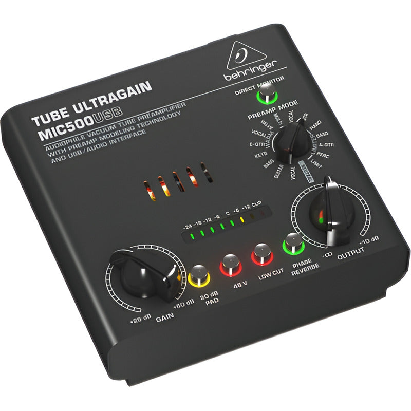 Behringer Mic500usb Preamp De Tubo