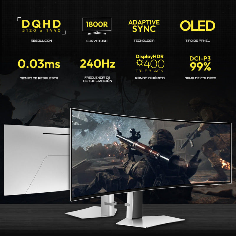 Samsung 49 Odyssey G9 Oled Curved Gaming G93sc Aluminum Silver